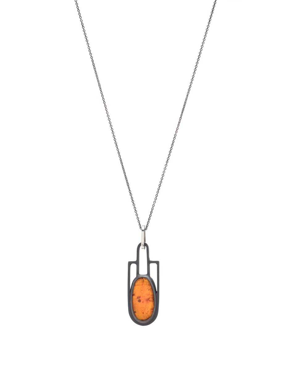 Belvedere Line Pendant Necklace – Silver & Kyanite