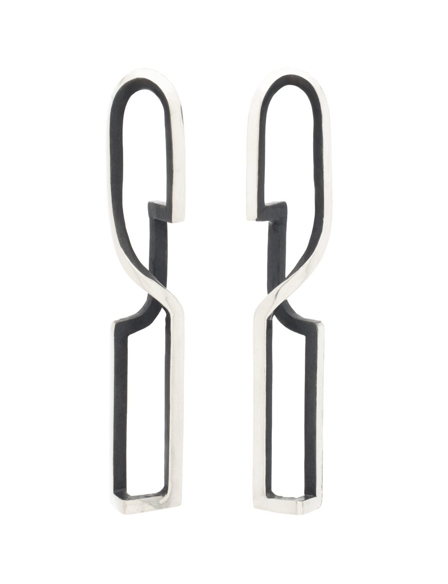 Form Change Stud Earrings – Silver