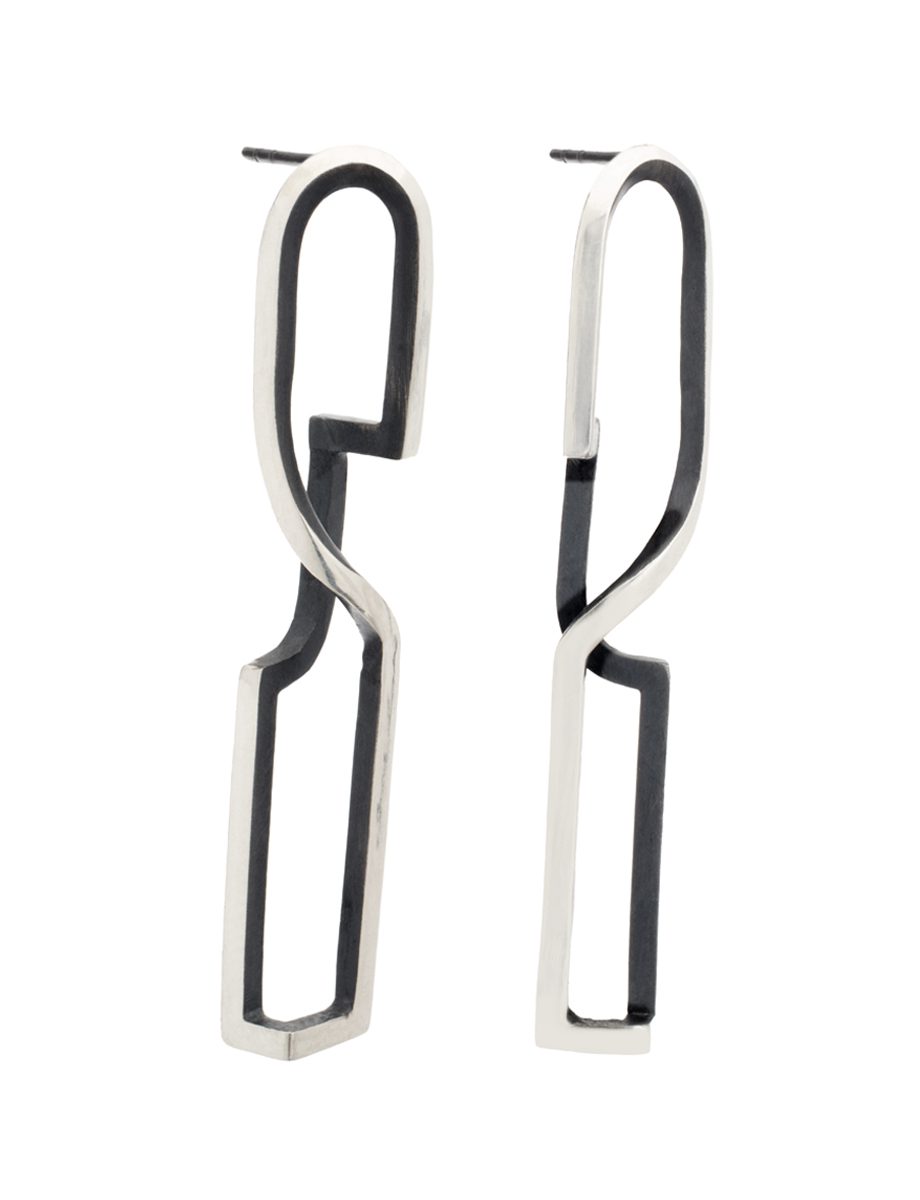 Form Change Stud Earrings – Silver