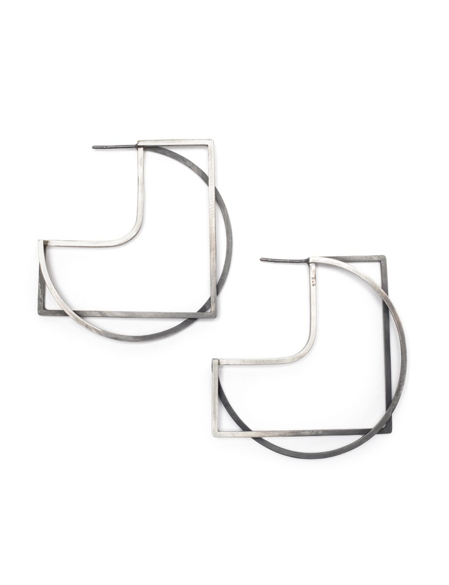 Form Change Hoop Earrings – Silver