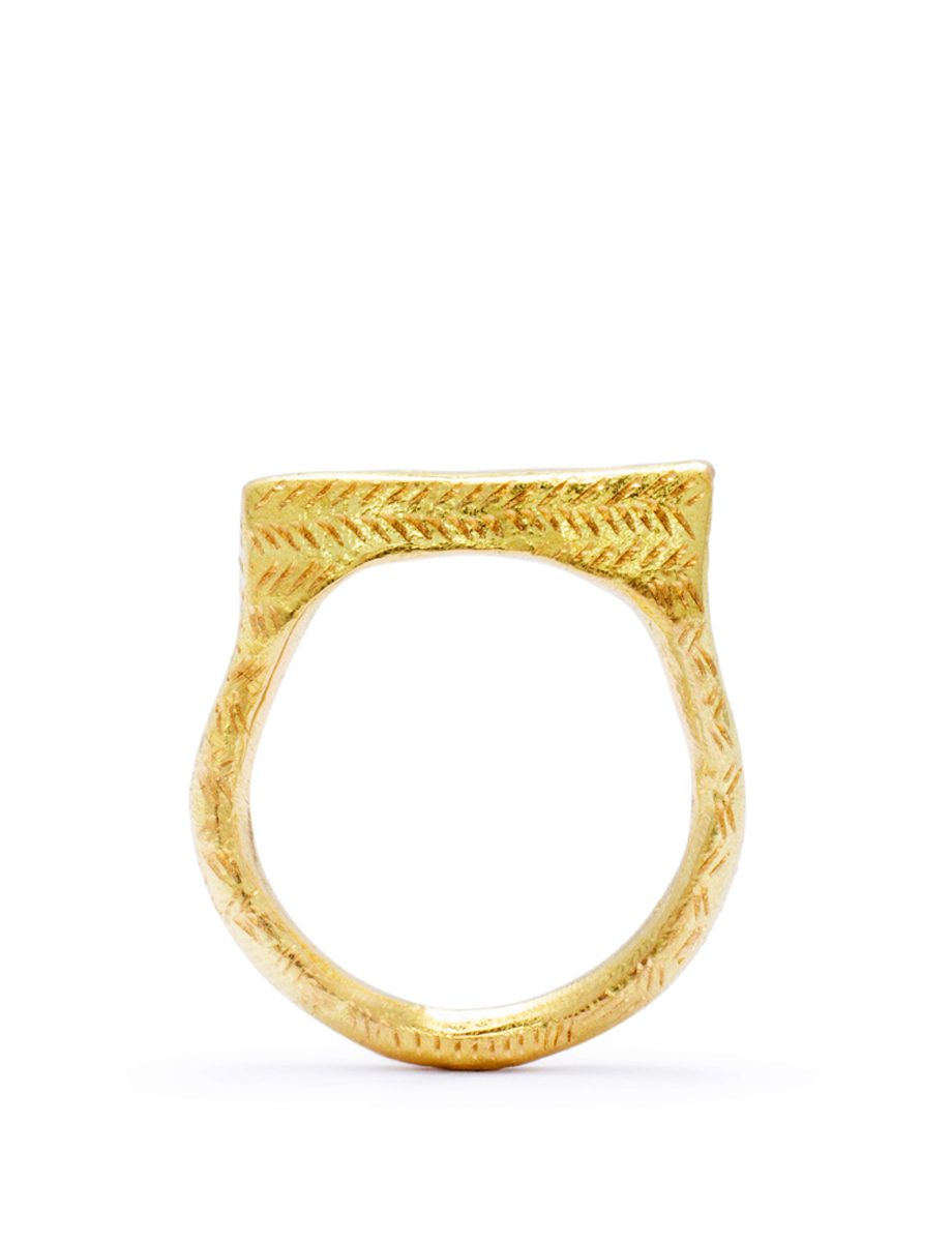 Lyre Ring – Yellow Gold