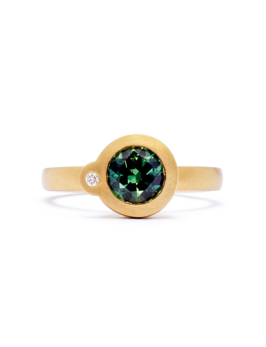 My Friend And I Ring – Yellow Gold, Diamond, Sapphire