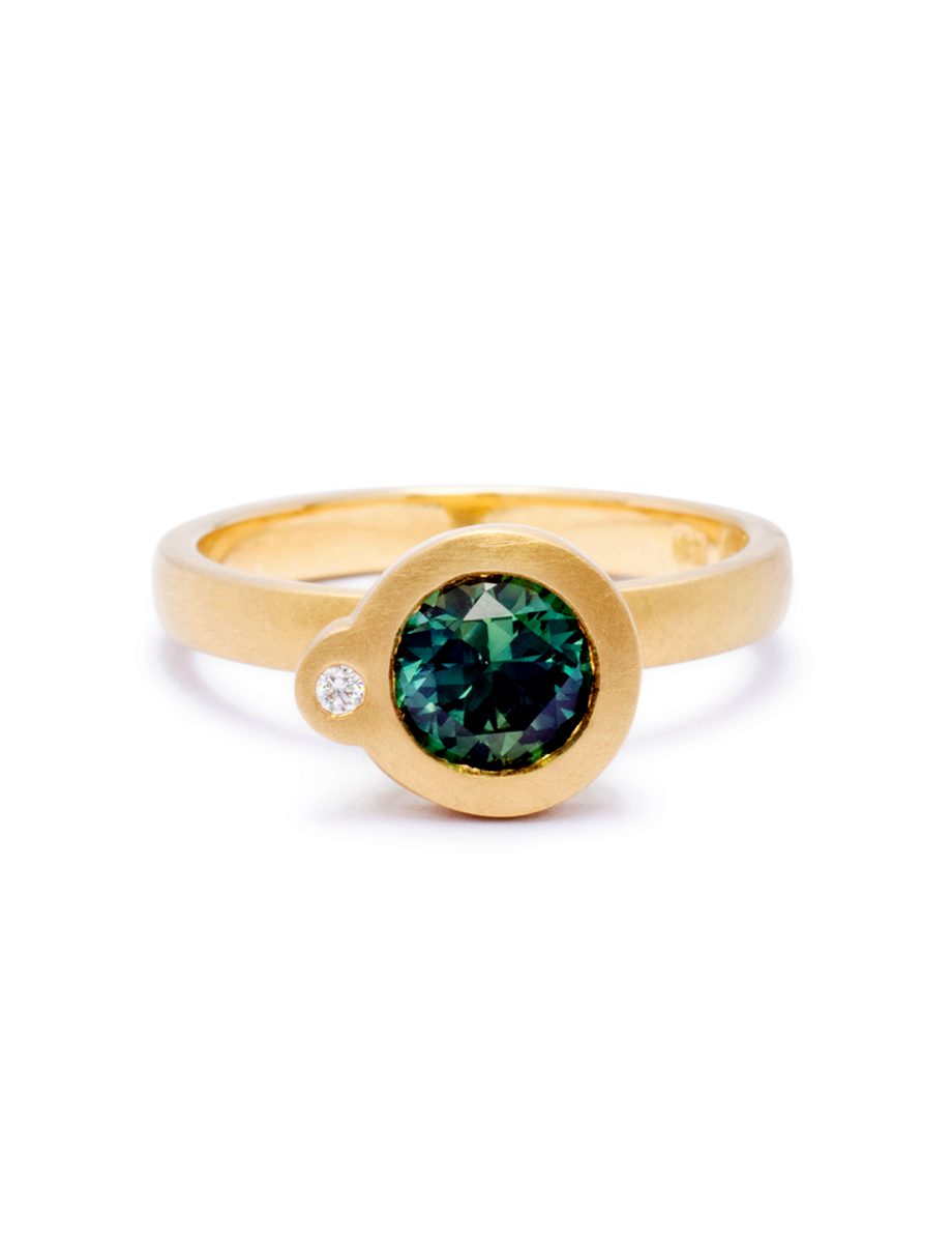 My Friend And I Ring – Yellow Gold, Diamond, Sapphire