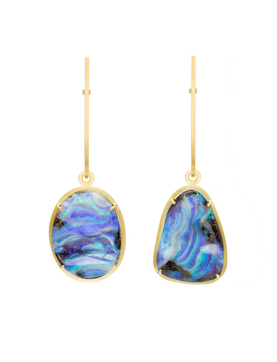 Ocean Earrings – Yellow Gold & Opals