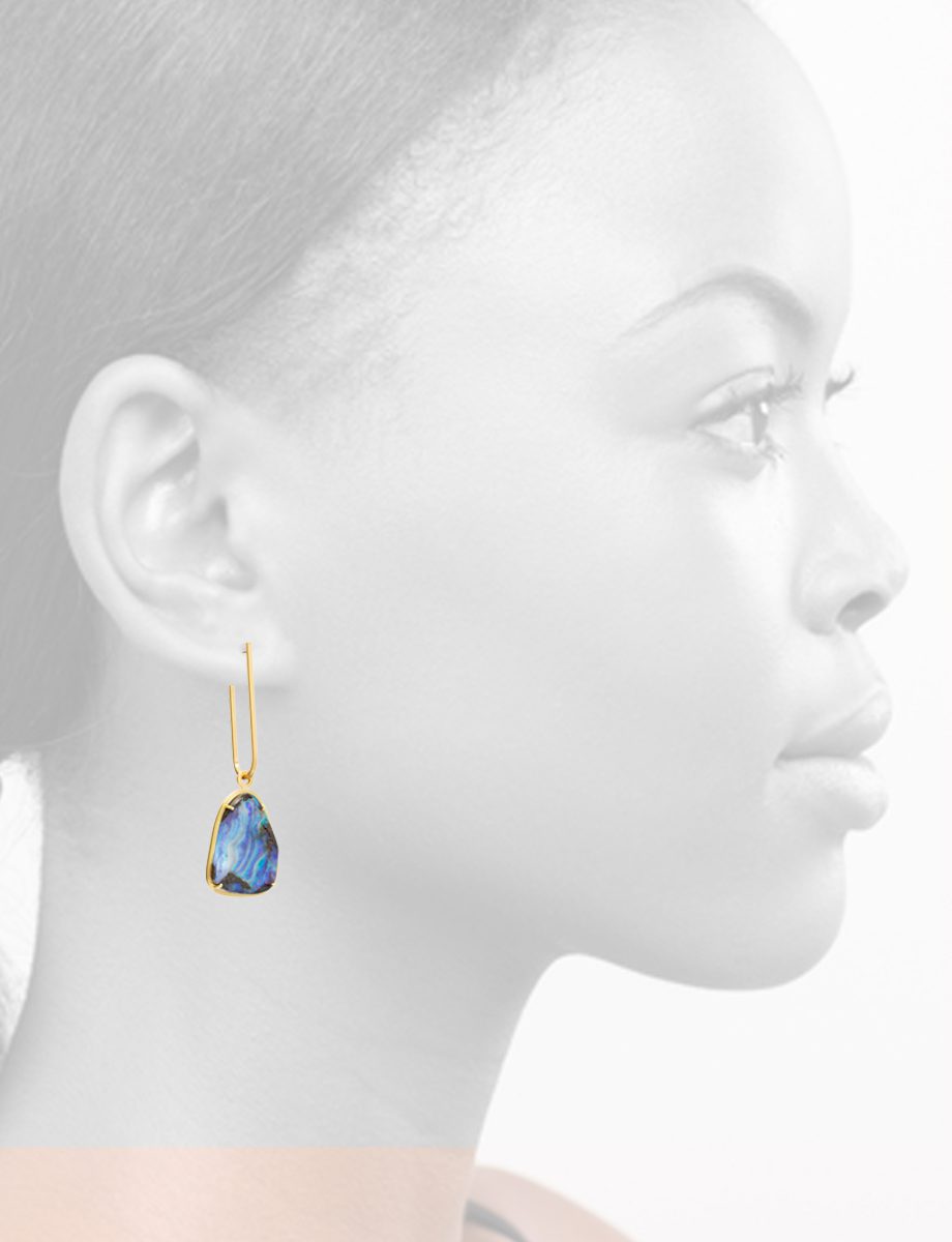 Ocean Earrings – Yellow Gold & Opals