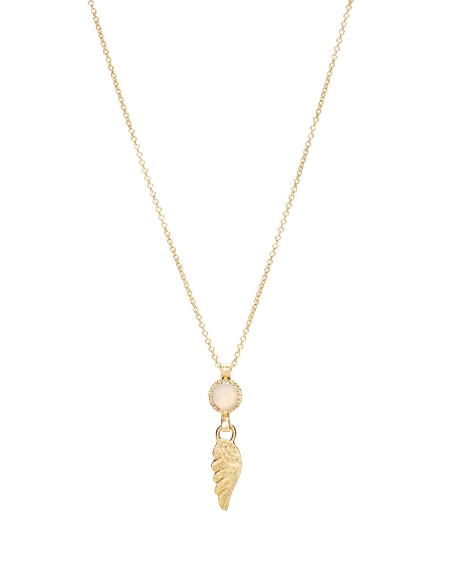 Angel Necklace – Yellow Gold & Opal