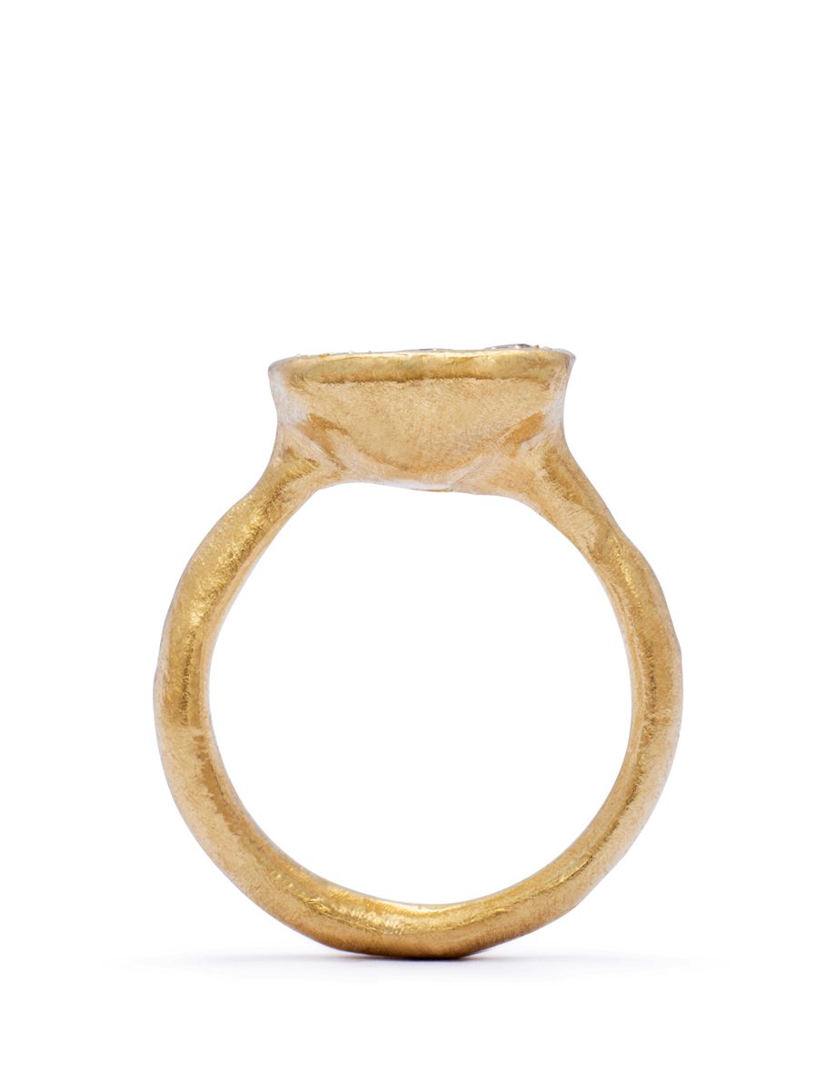 Paros Ring – Yellow Gold & Cognac Diamonds