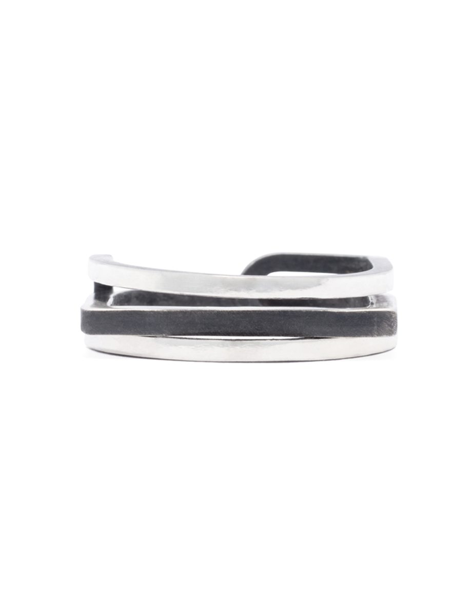 Puzzle Line Ring – Silver