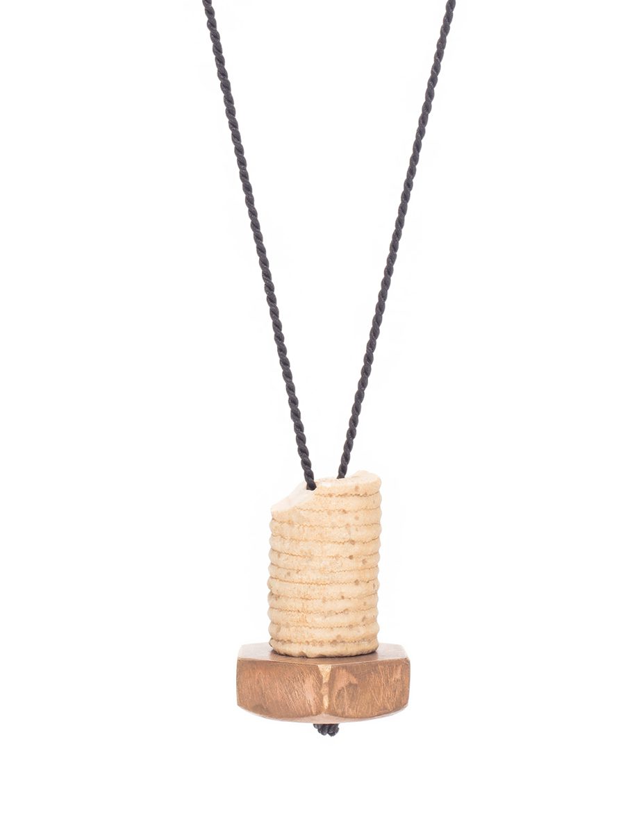 Sea Lilies Bolt 02 Pendant Necklace – Bronze