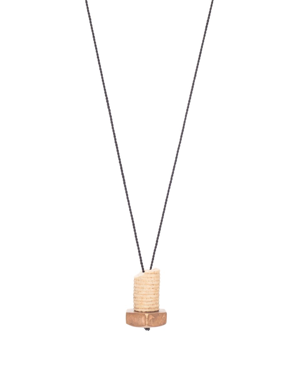 Sea Lilies Bolt 02 Pendant Necklace – Bronze