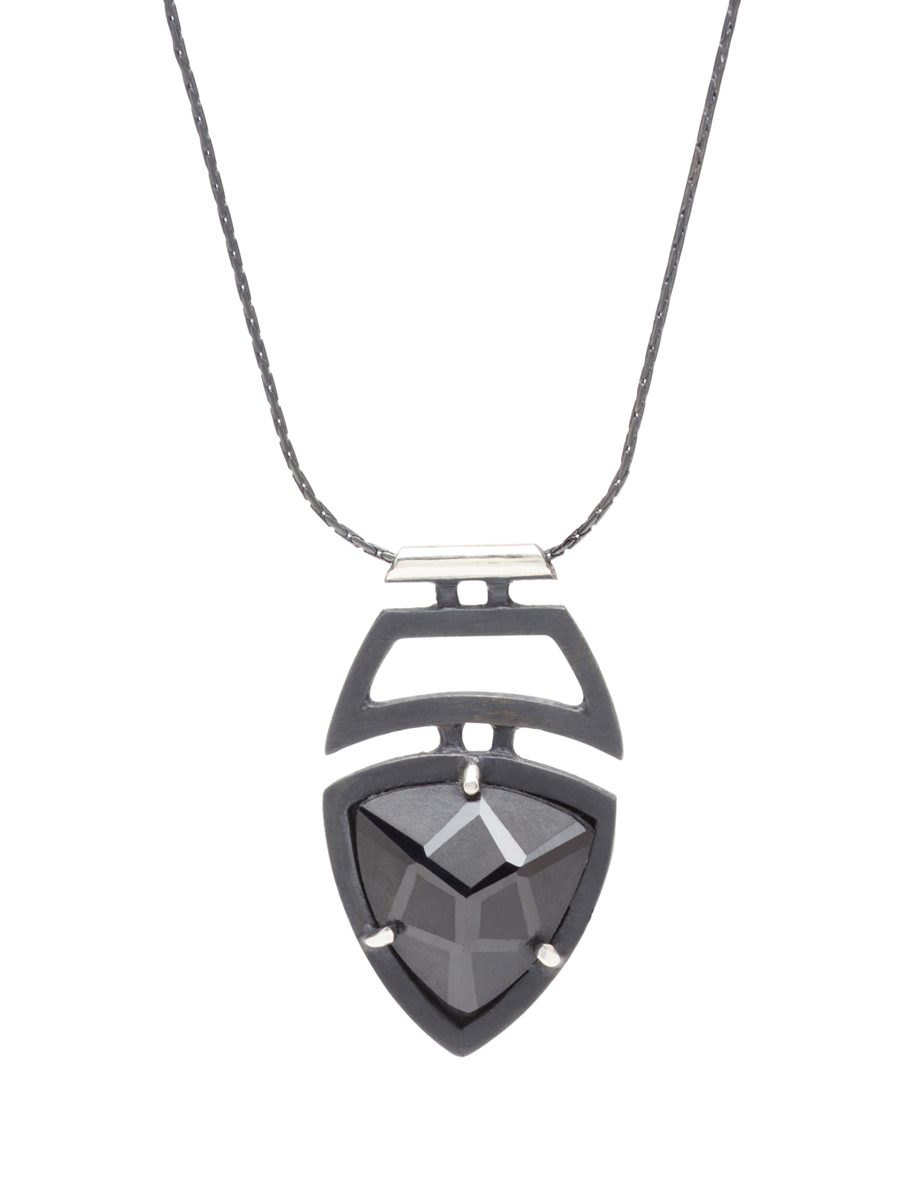 Spinel Form Pendant Necklace – Silver & Spinel