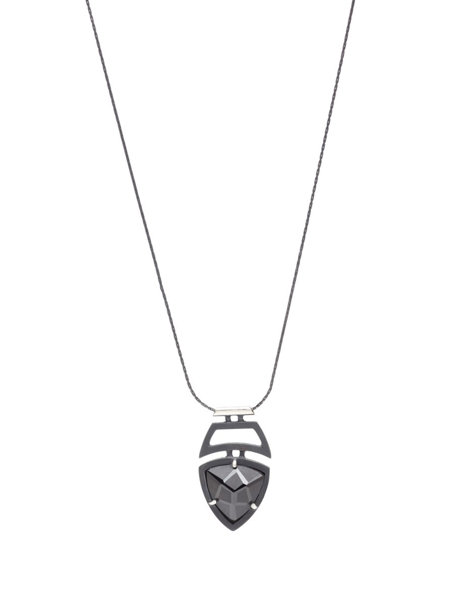 Spinel Form Pendant Necklace – Silver & Spinel