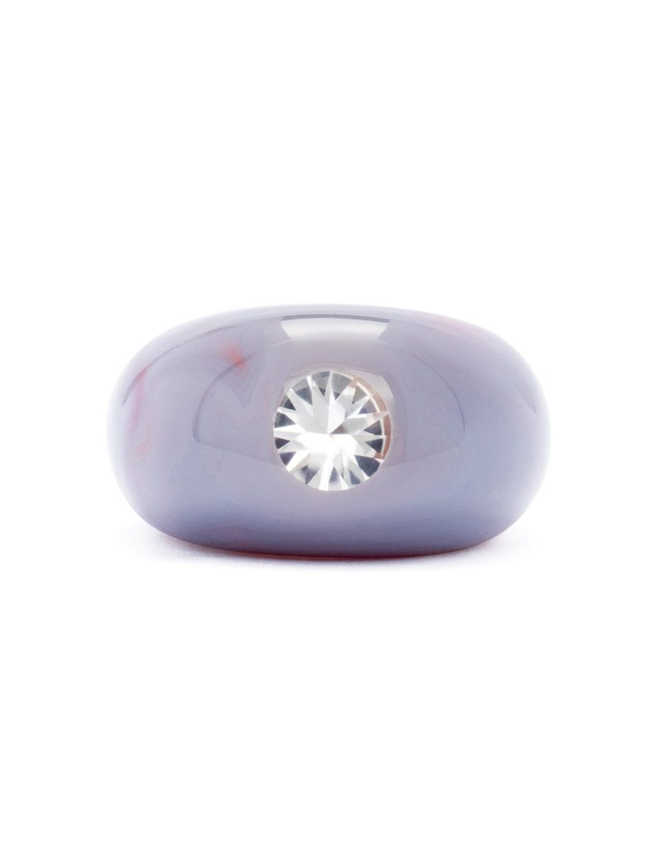 Tempest Ring – Agate & Crystal Quartz