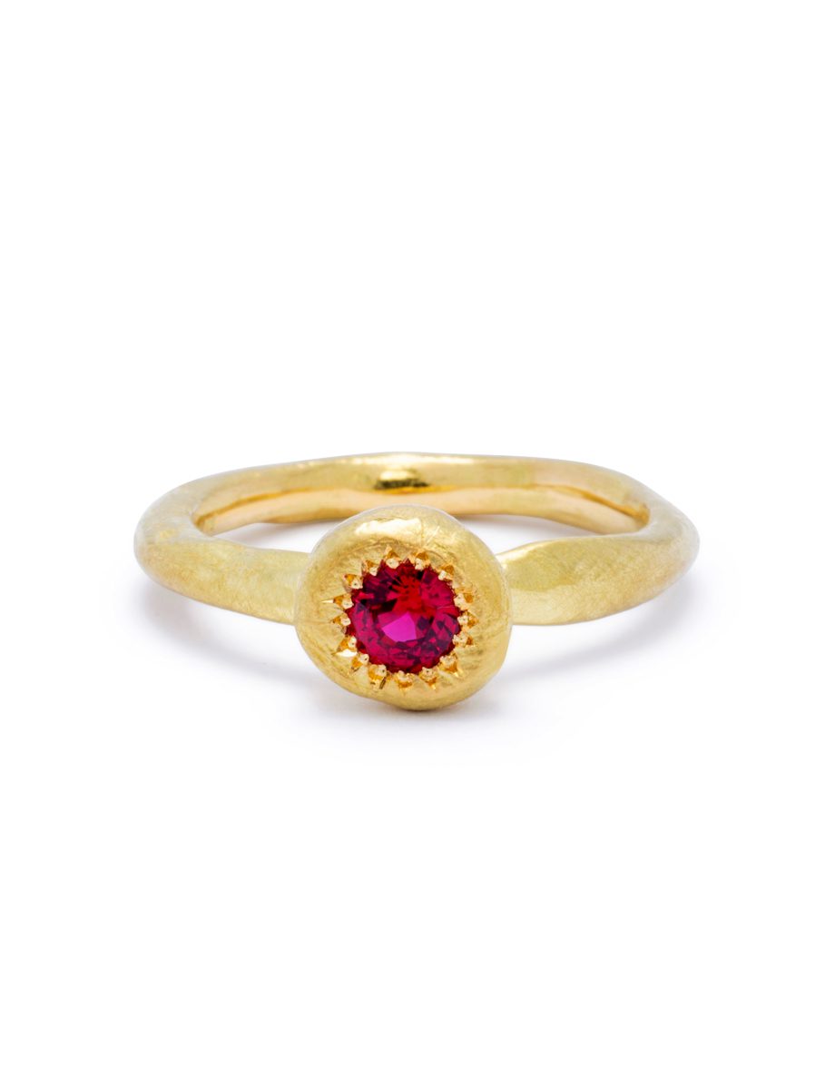 To Hold Ring – Yellow Gold & Ruby