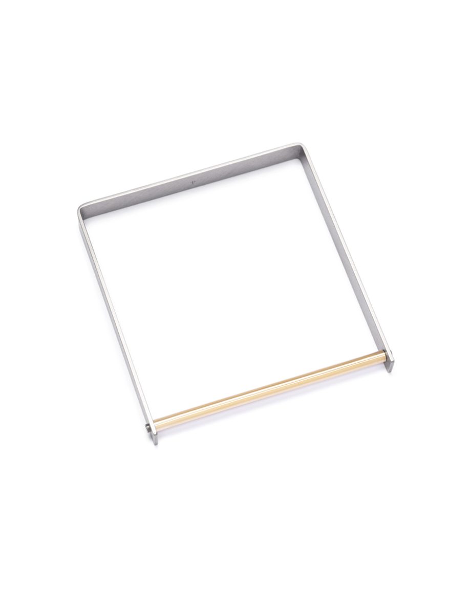 Utopia Square Bangle – Yellow Gold & Titanium