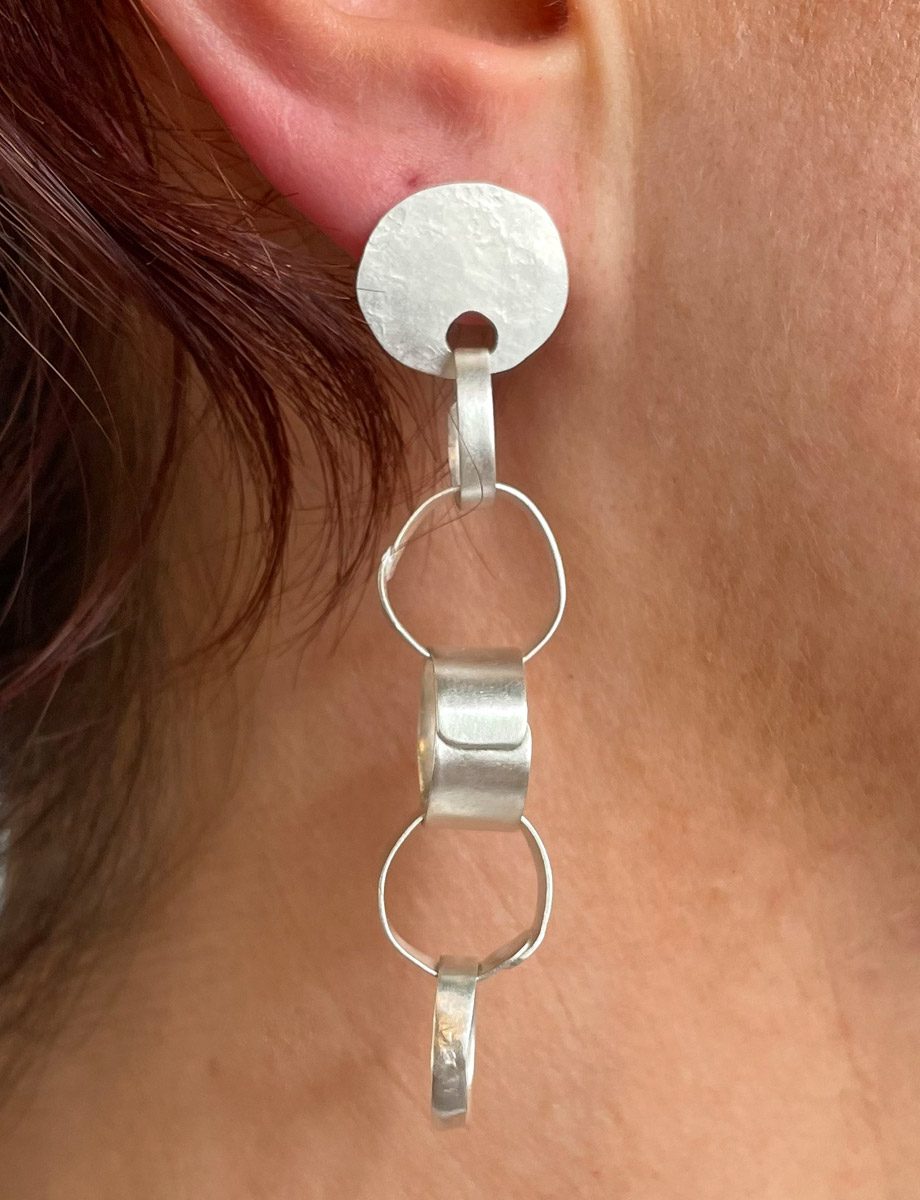 Neo Meteora Earrings – Silver