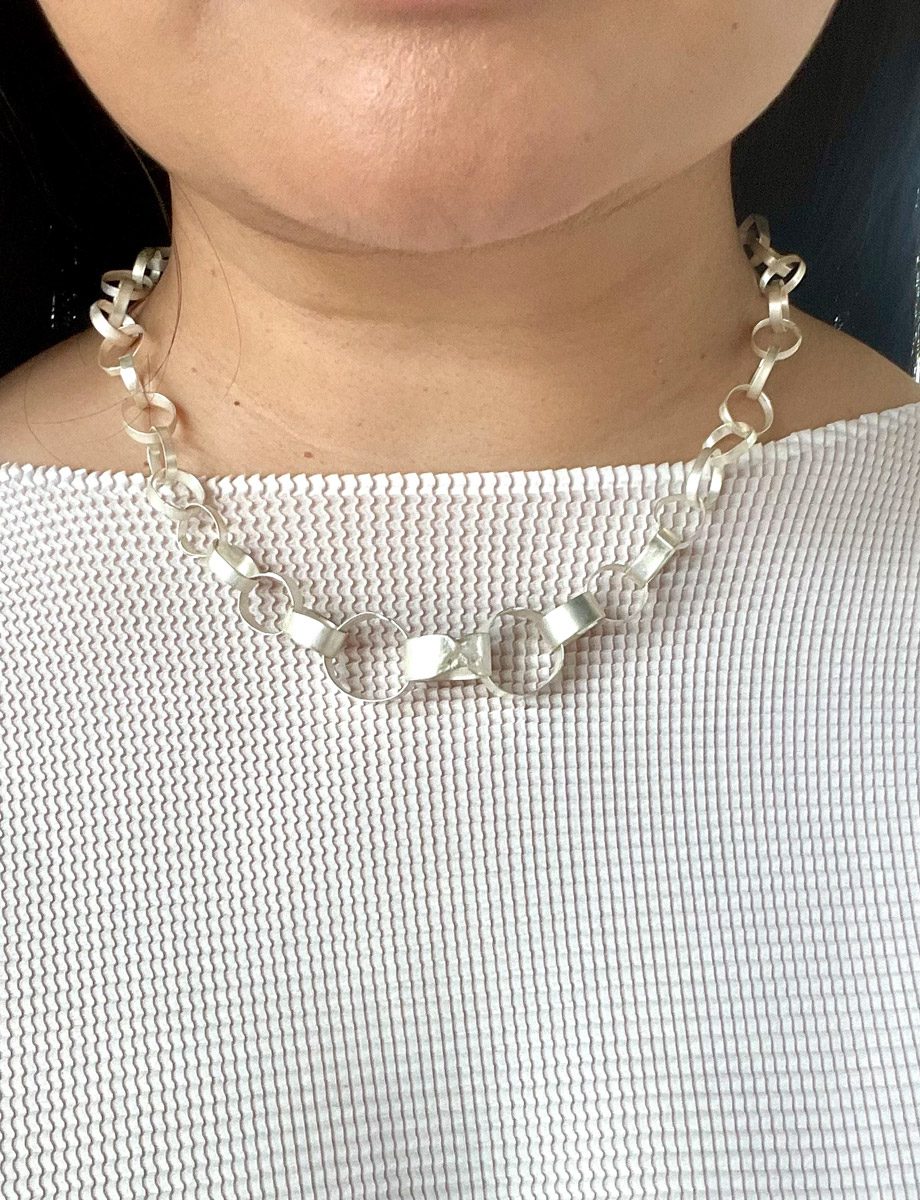 Neo Meteora Fused Chain Necklace – Silver