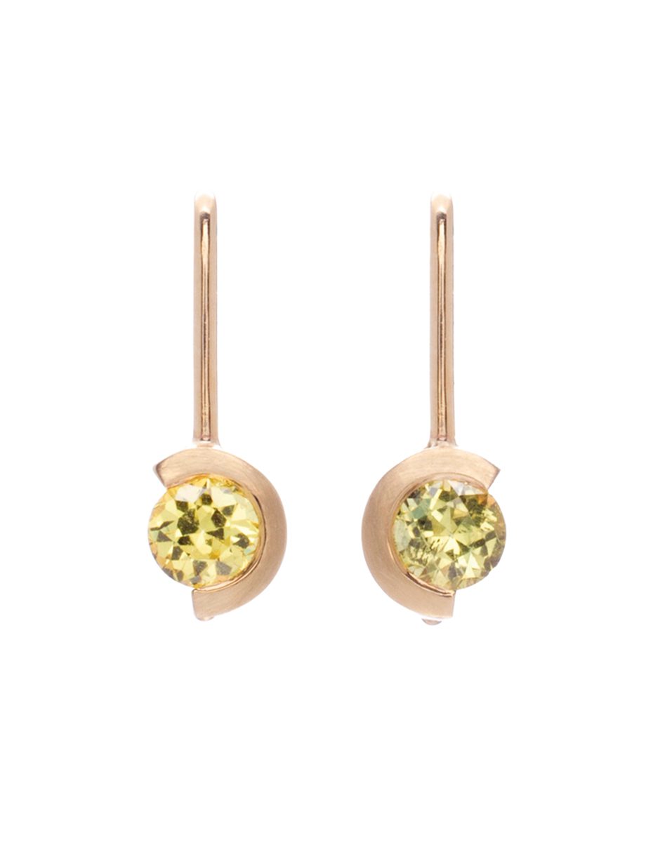 Intermittent Earrings – Yellow Sapphire