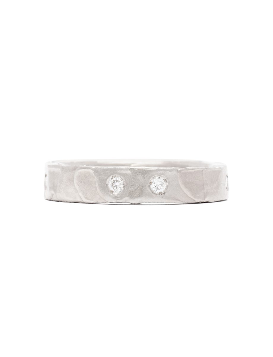 Melted Gems Ring – White Gold & Diamond