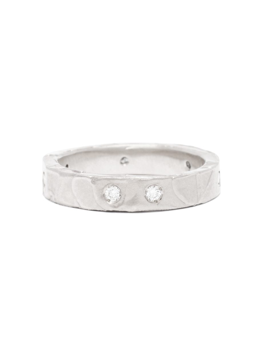 Melted Gems Ring – White Gold & Diamond