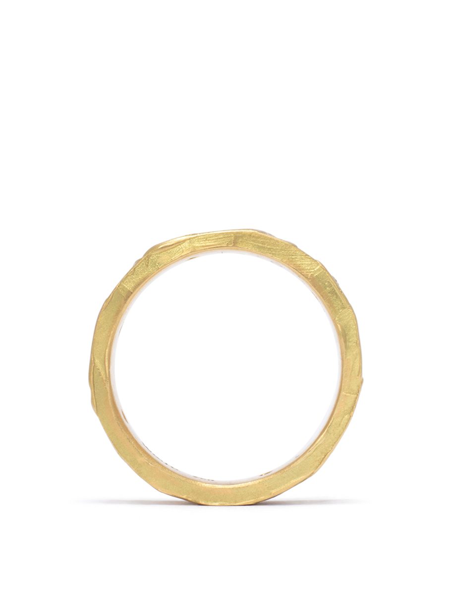 Melted Gems Ring – Yellow Gold, Diamond & Sapphire