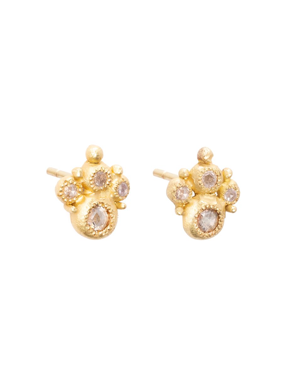 Rosecut Diamond Stud Earrings