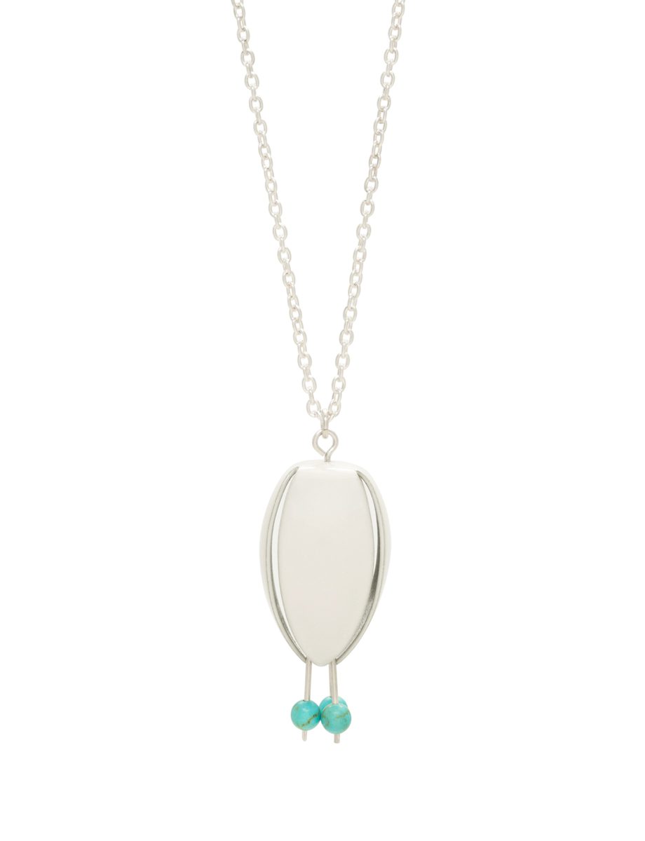 Boronia Pendant Necklace – Brass & Howlite Beads