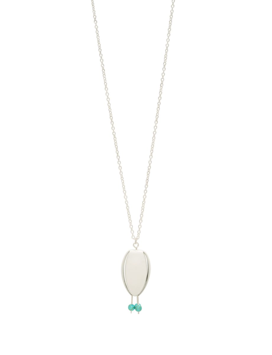 Boronia Pendant Necklace – Brass & Howlite Beads