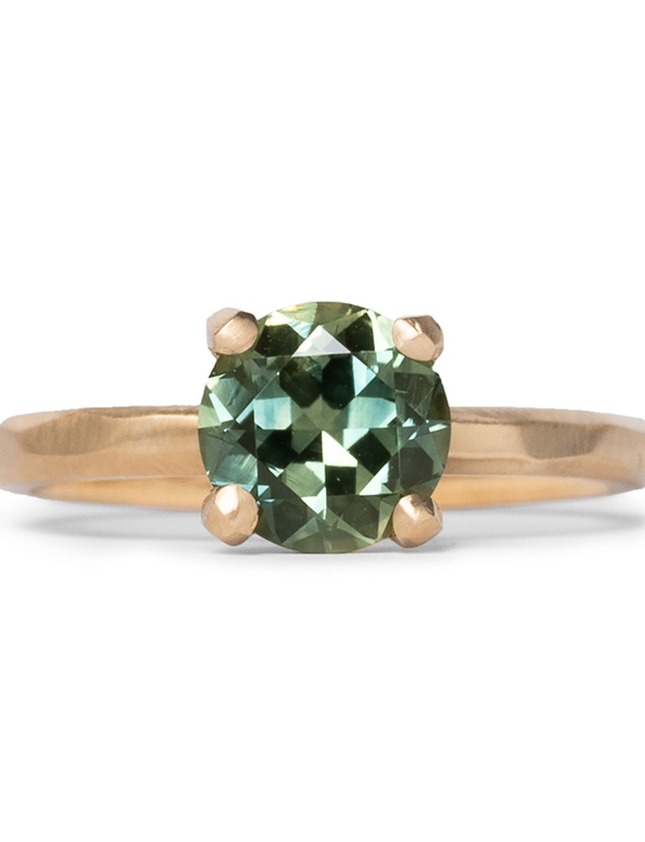 Four Claw Ring – Yellow Gold & Green Sapphire