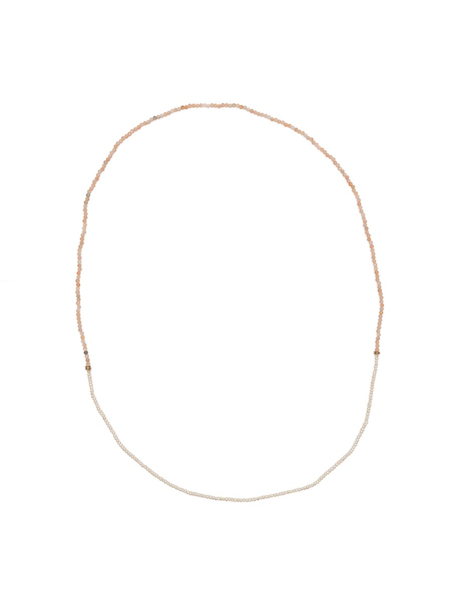 Krill Necklace – Gold with Seed Pearls & Citrine