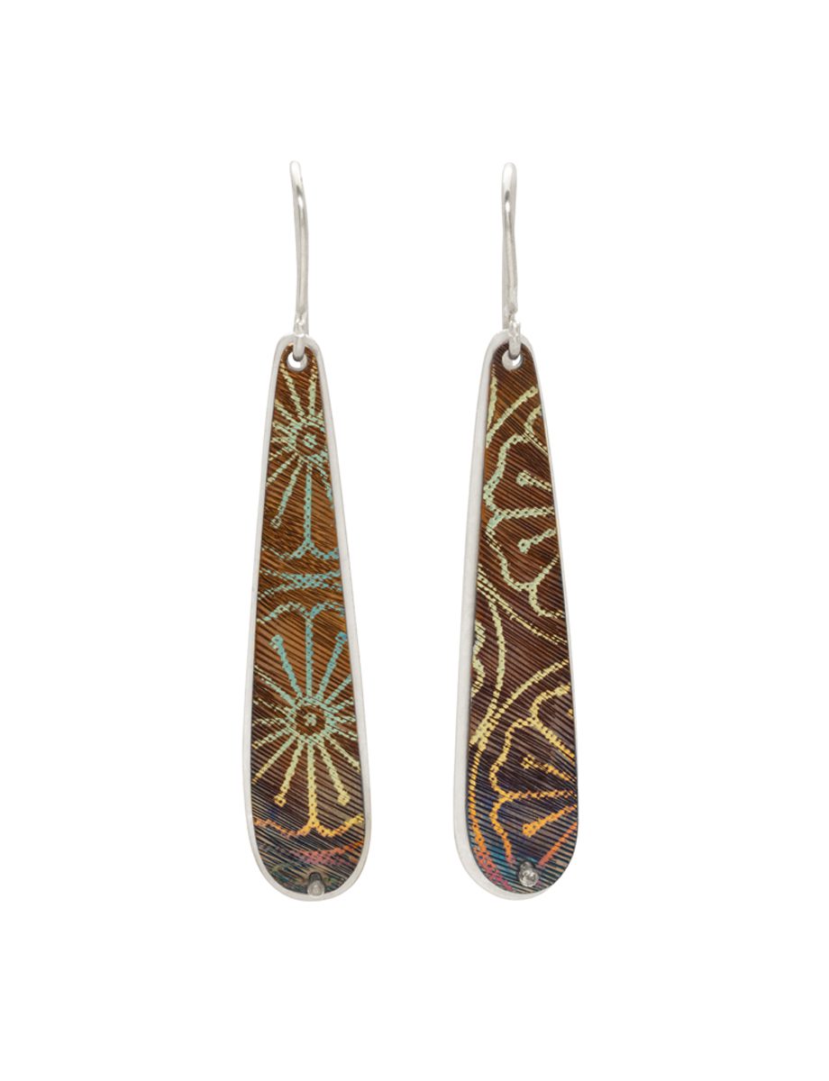 Lotus Drop Hook Earrings