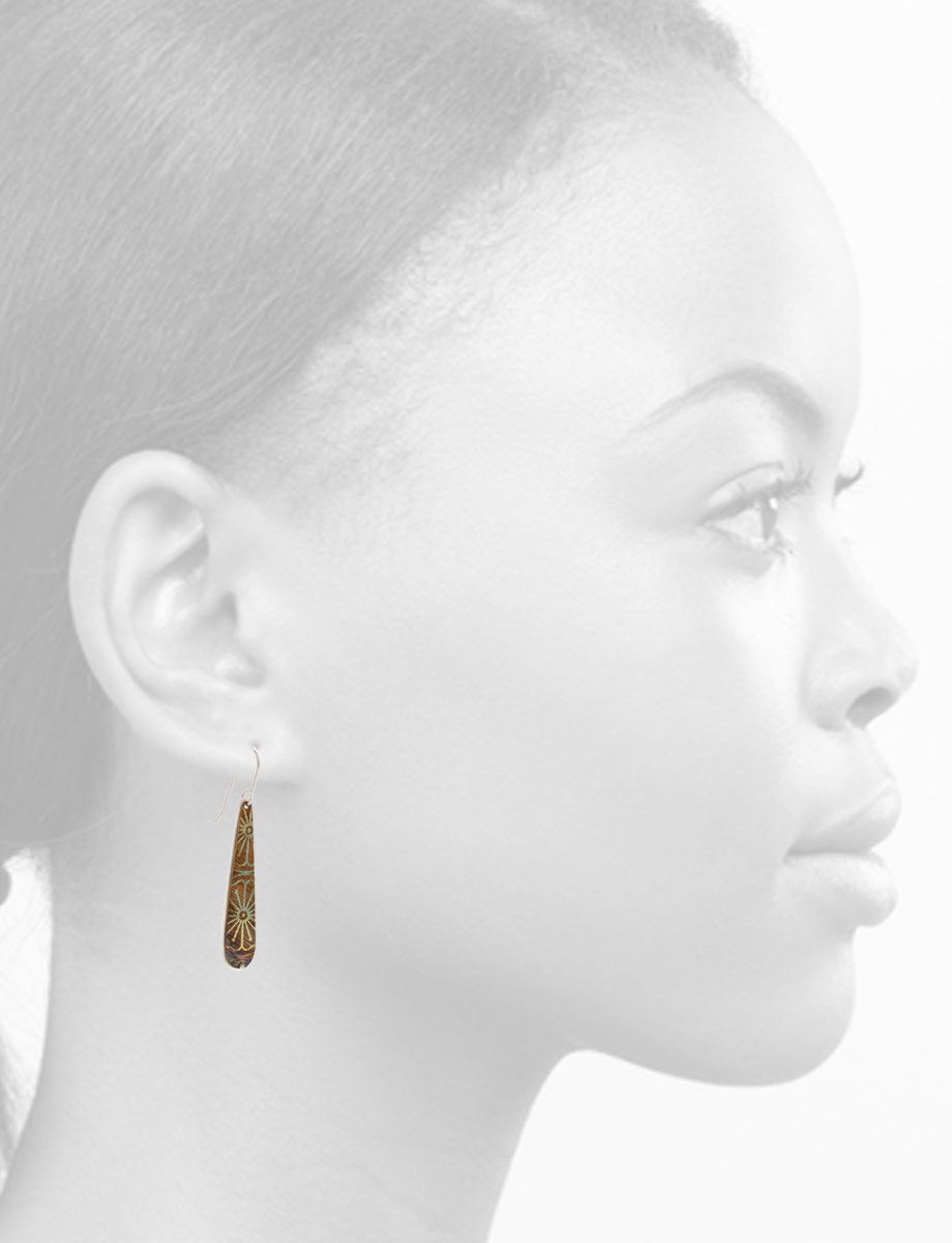 Lotus Drop Hook Earrings