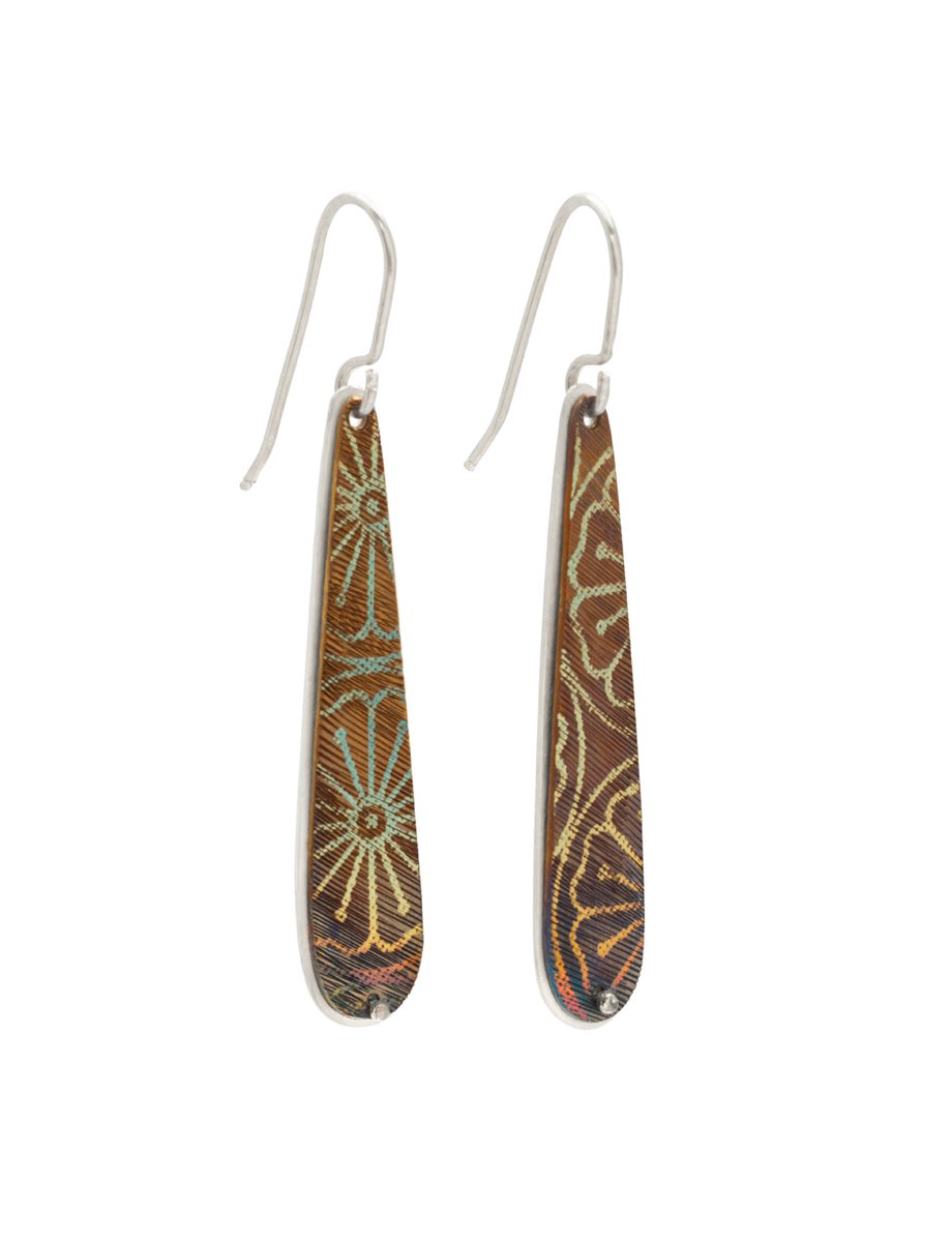Lotus Drop Hook Earrings