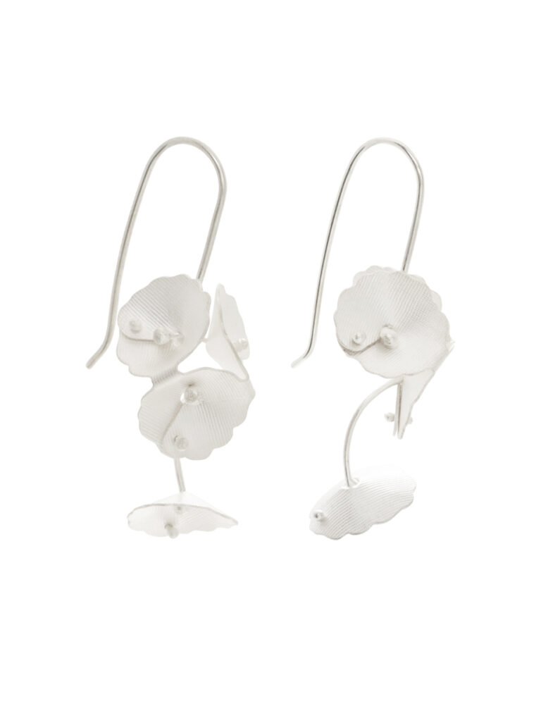 Medium Forget-Me-Not Earrings – Silver