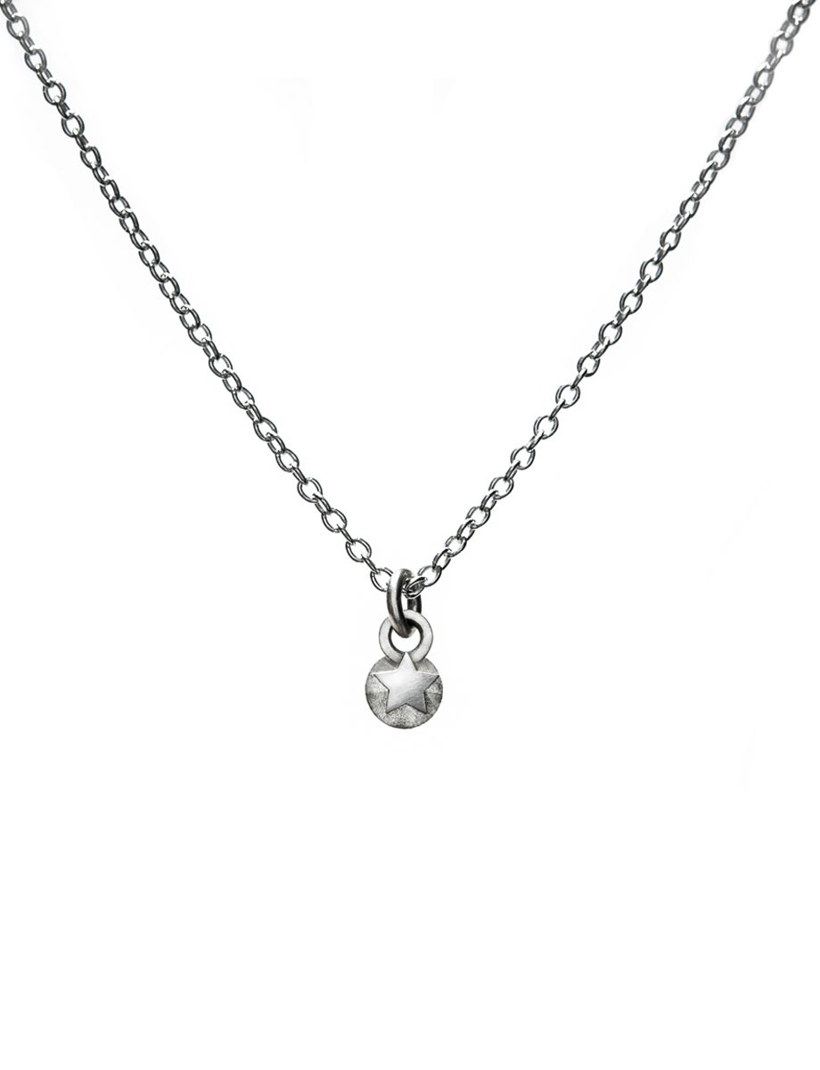 Micro Secret Star Pendant Necklace – Silver
