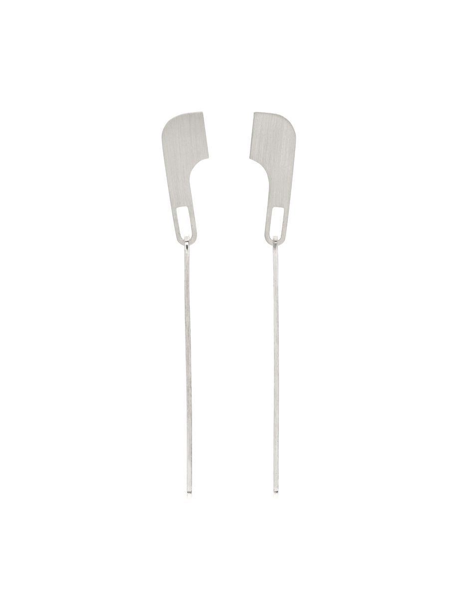 Offset Earrings – Silver