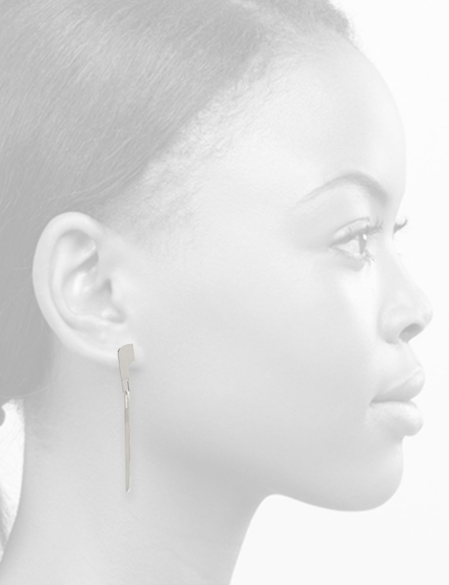 Offset Earrings – Silver