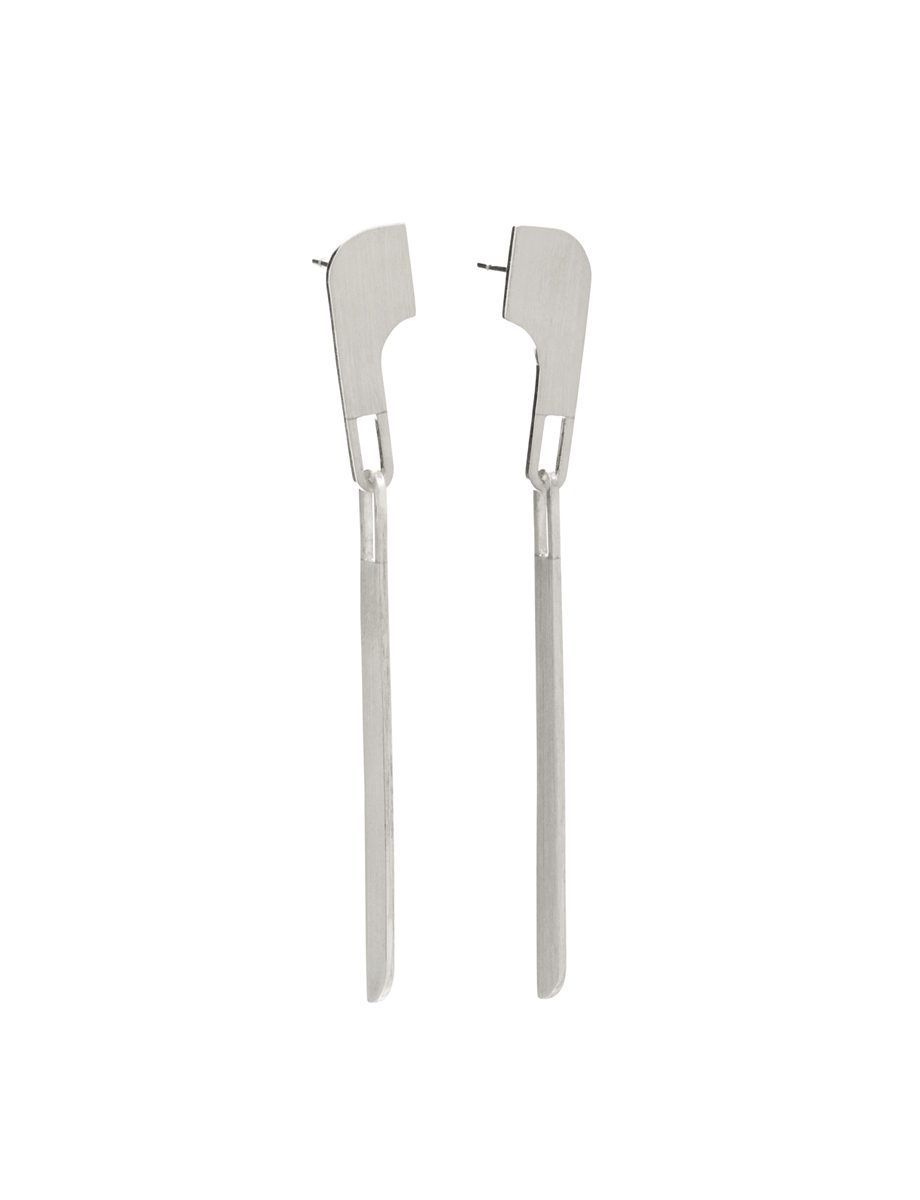 Offset Earrings – Silver