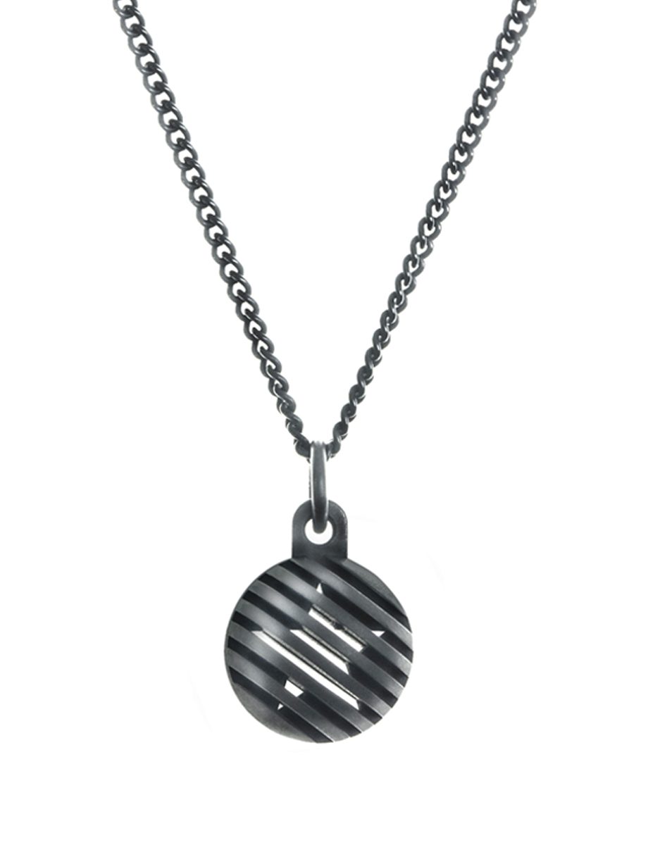 Secret Orb Star Pendant Necklace – Blackened Silver