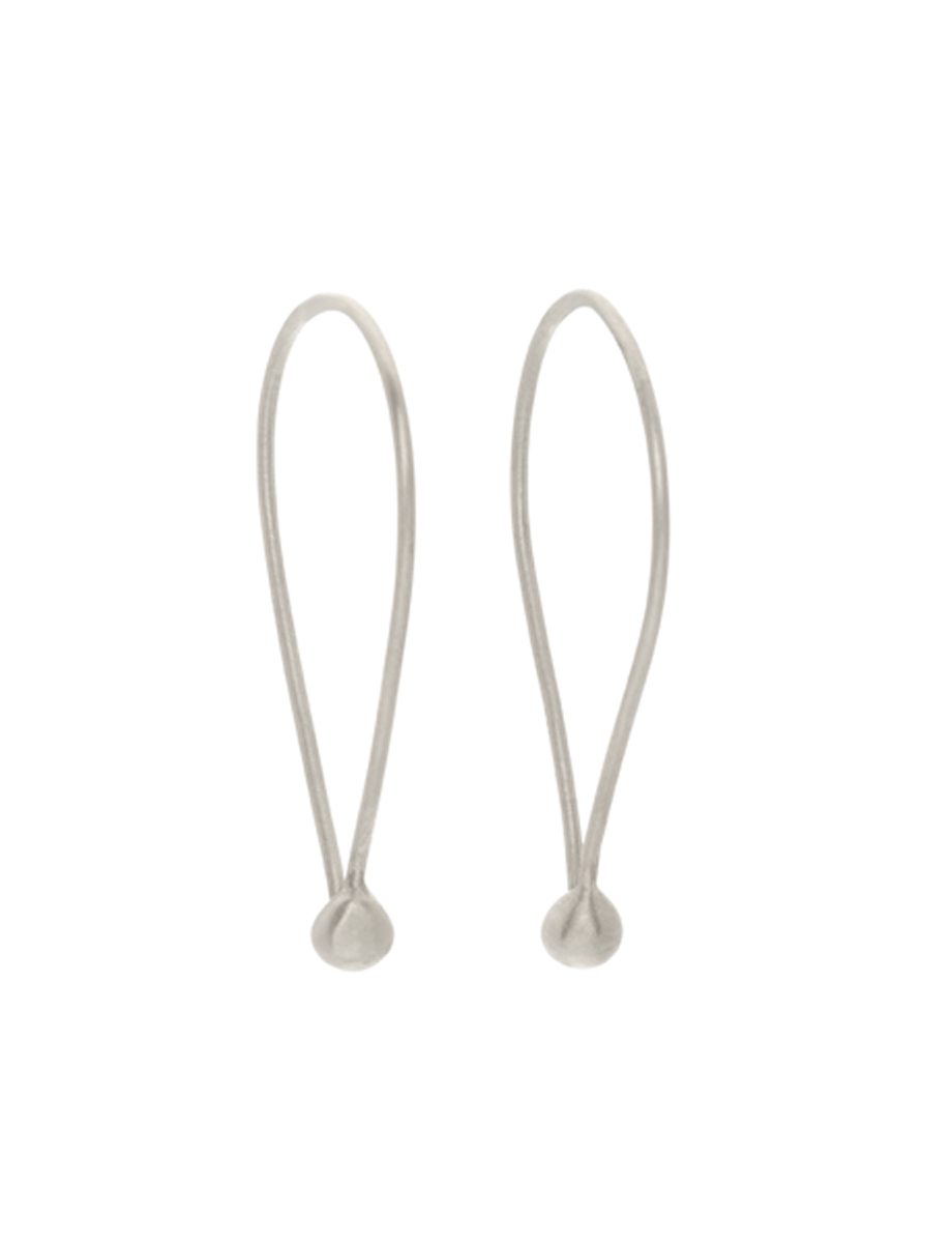 Small Tear Pleurs Hoop Earrings – Silver