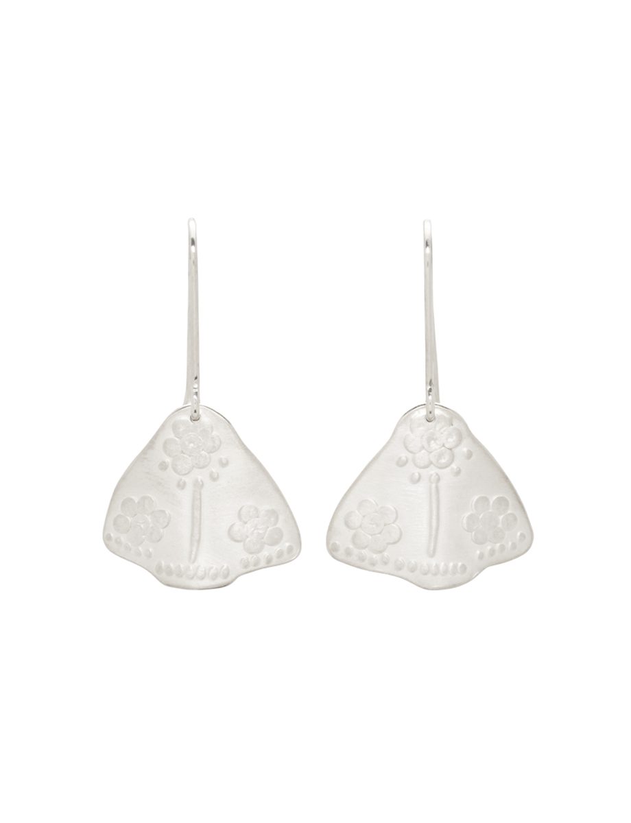 The Poet In Me Too Hook Earrings – Silver