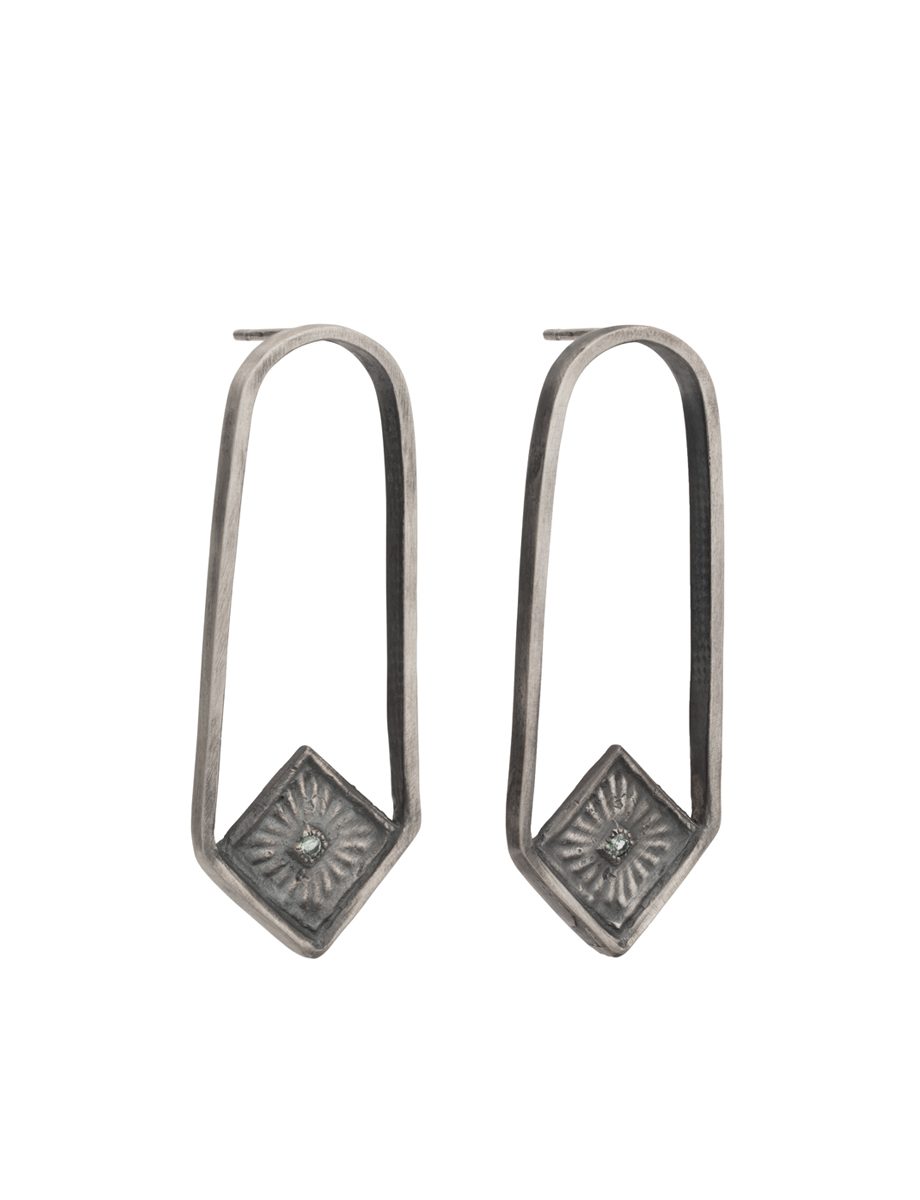 Astra Earrings – Silver & Blue Topaz