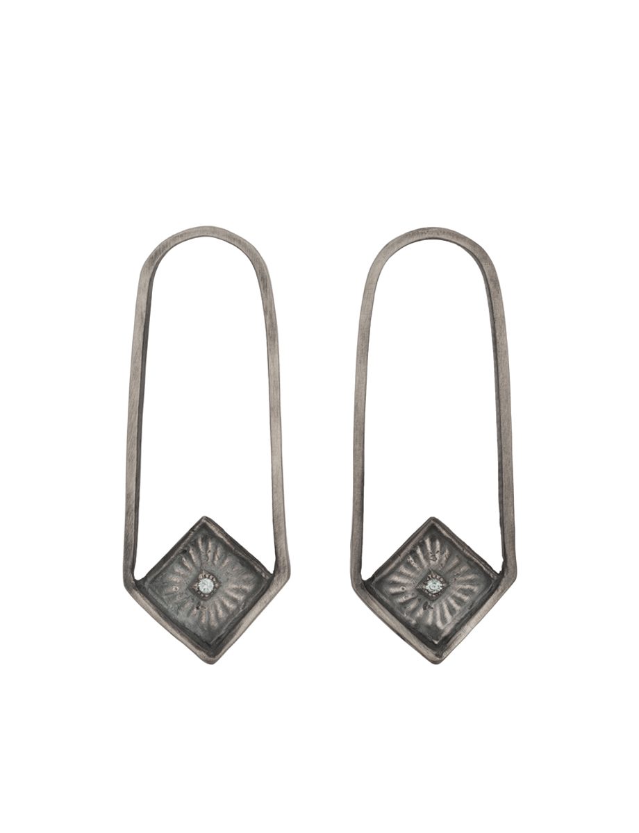 Astra Earrings – Silver & Blue Topaz