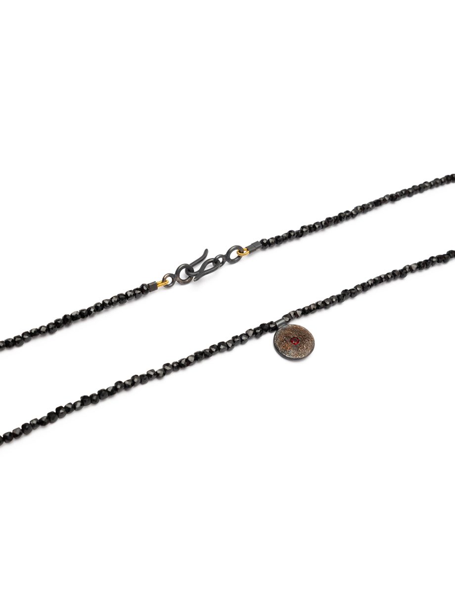 Galaxy Forces Necklace – Silver, Garnet & Spinel
