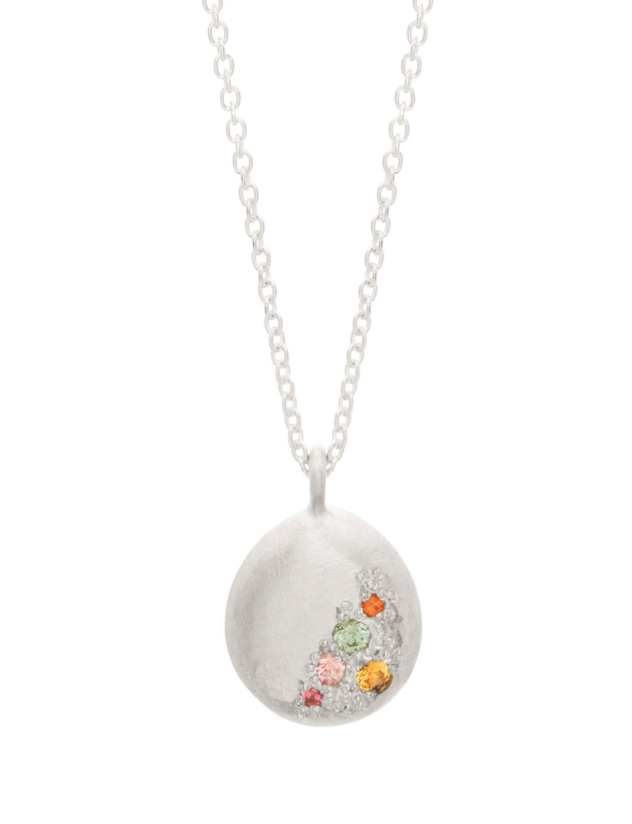 Glimmer Pendant Necklace – Silver & Sapphires