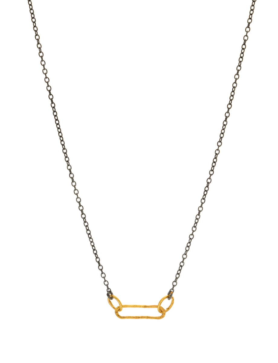 Nimue Pendant – Yellow Gold & Silver