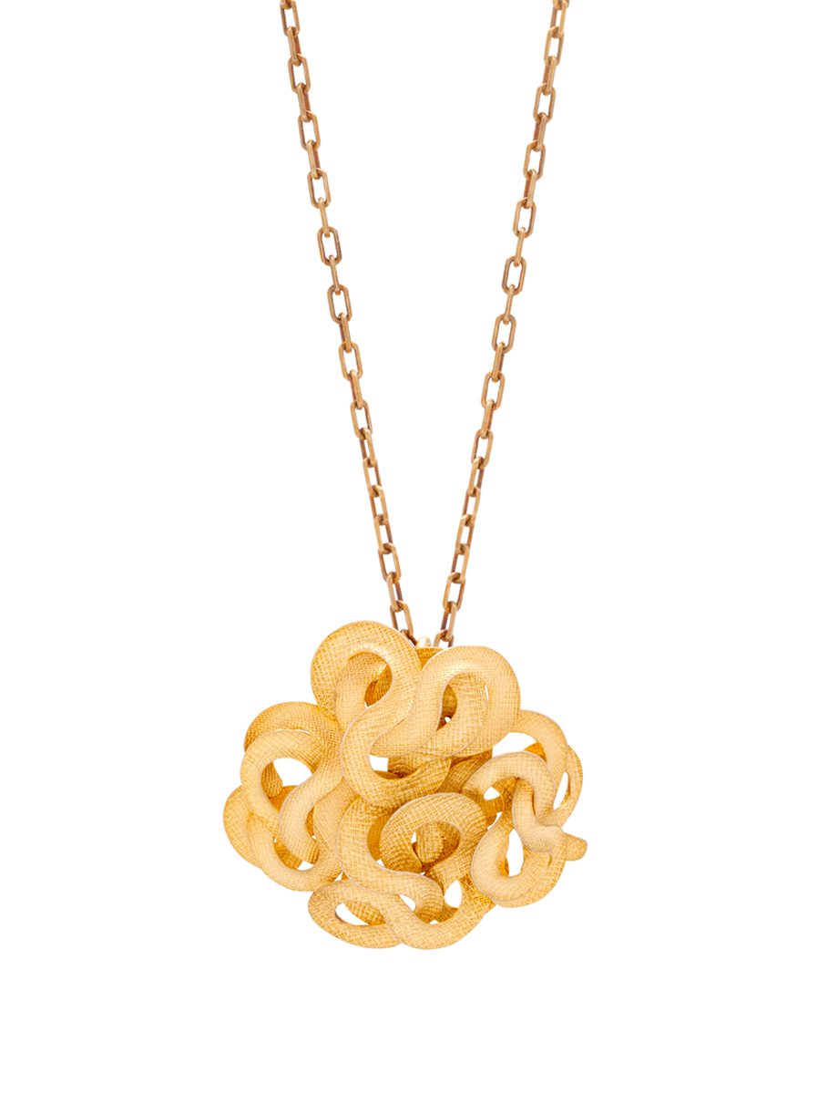 Whispering Cloud Pendant Necklace – Gold