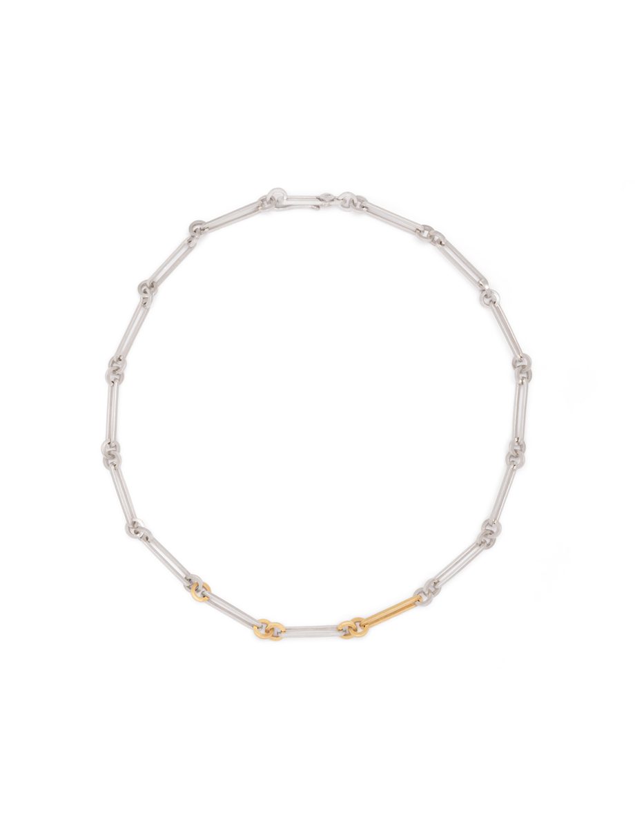 Long Small Combination Link Chain Necklace