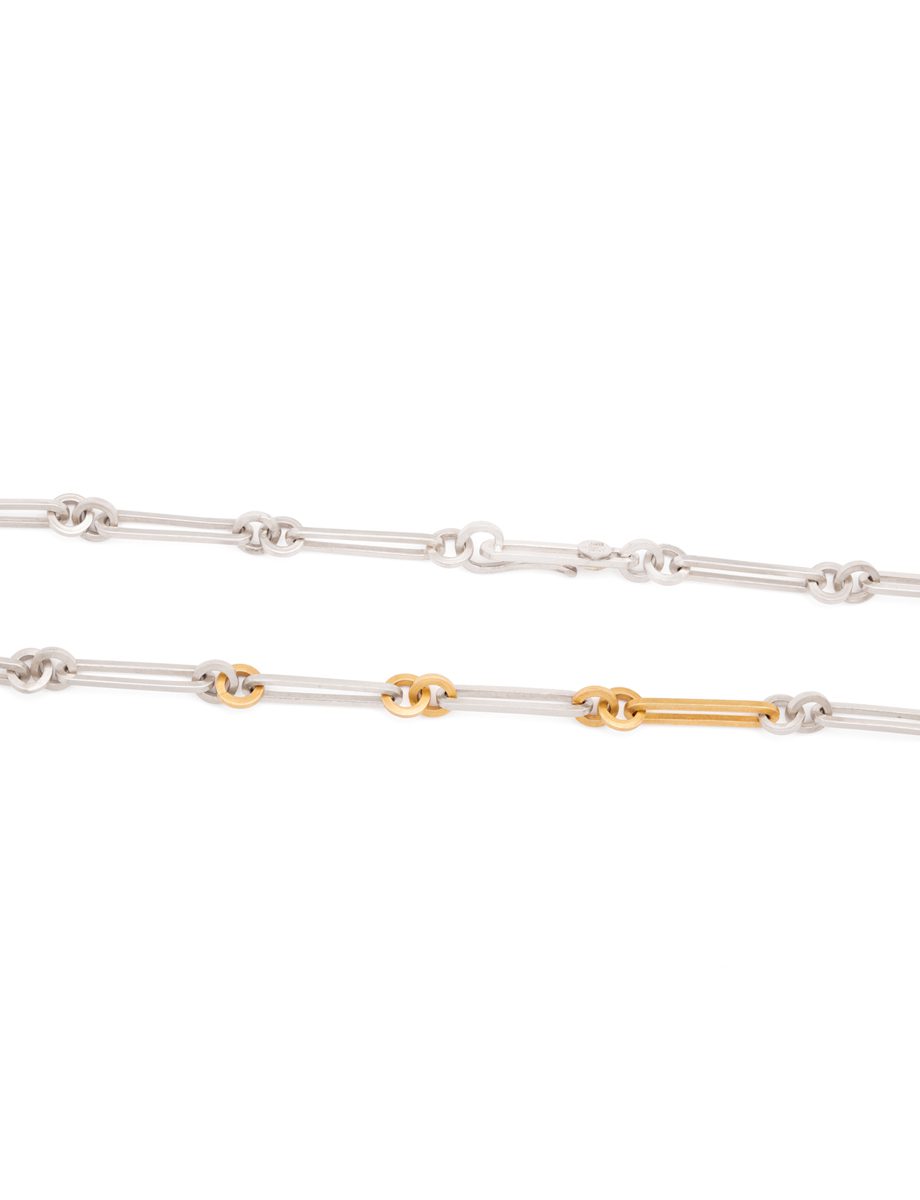 Long Small Combination Link Chain Necklace