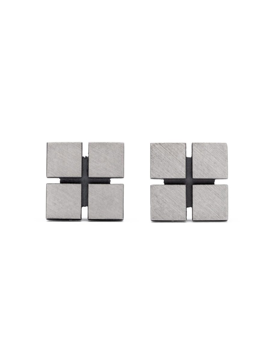 Four Square Stud Earrings